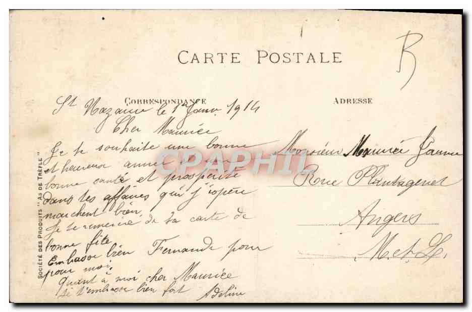 CARTE PHOTO Femme — Rückseite