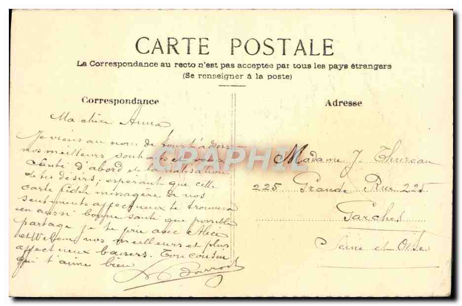 CPA Fantaisie Fleurs — Verso