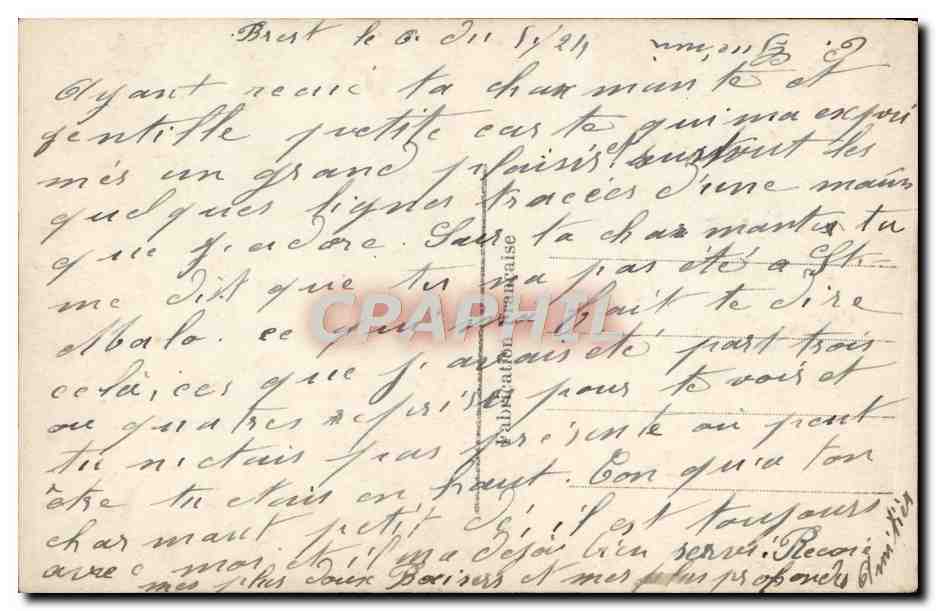 CPA Fantaisie Femme marin — Verso