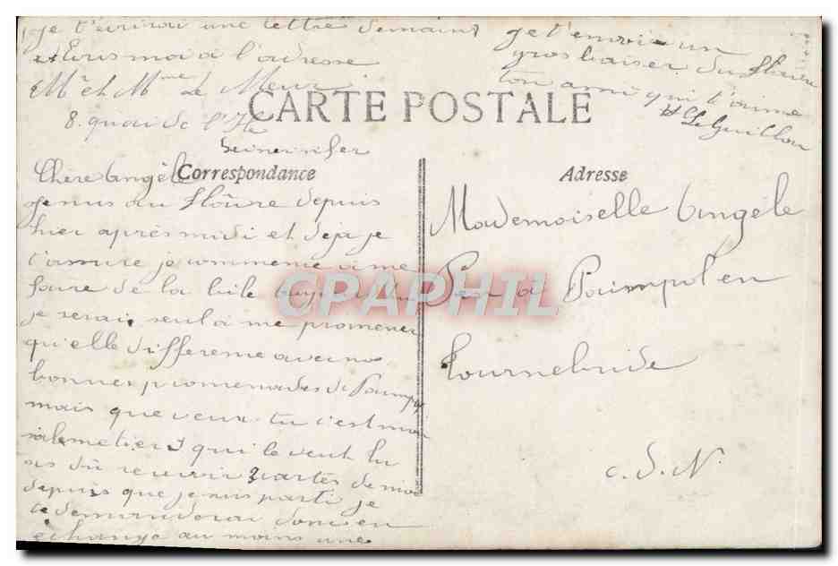 CPA Fantaisie Femme — Verso