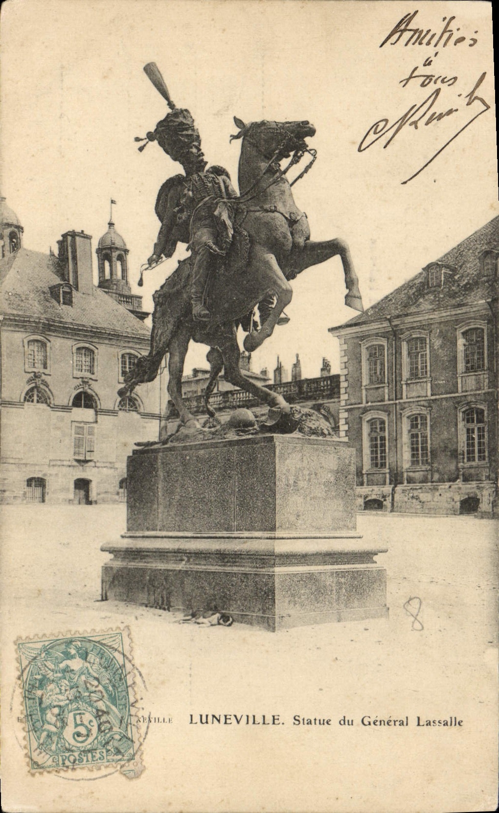 CPA Luneville Statue du General Lassalle
