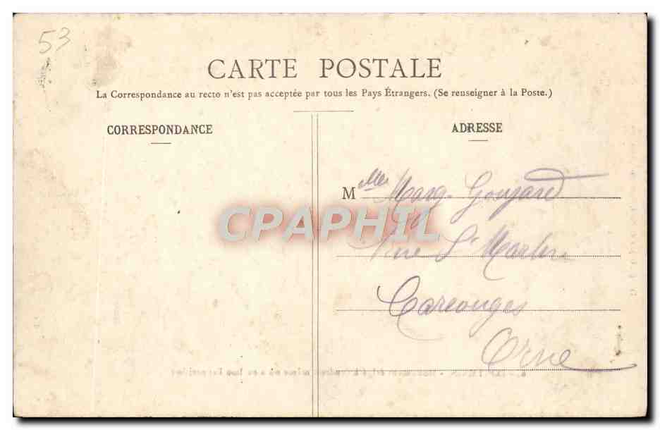 CPA Pontmain Monument erige a L'endroit meme ou a eu lieu l'apparition — Rückseite