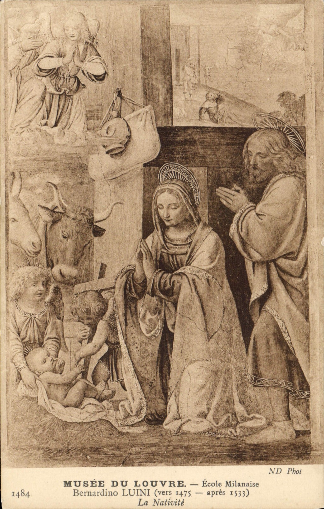 CPA Musee Du Louvre Ecole Milanaise Bernardino Luini La nativite