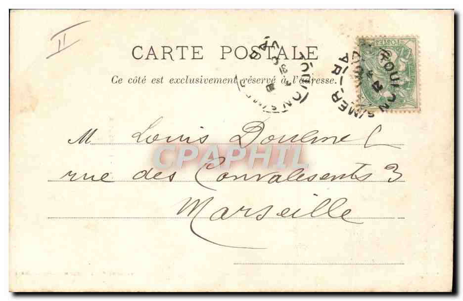 CPA Bateau de guerre La meche Pipe Tabac Marins — Verso