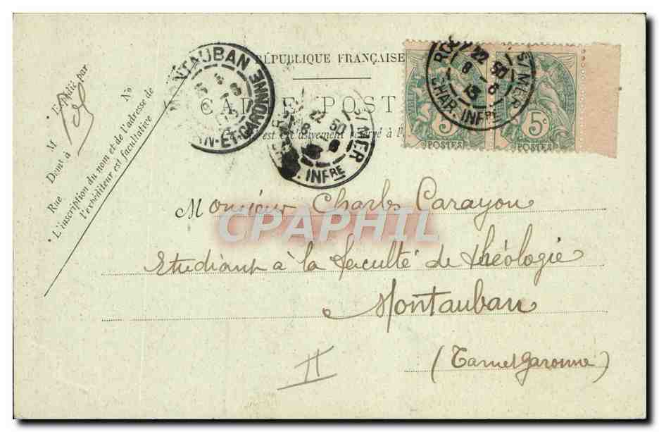 CPA Bateau de guerre Marins Mouillez — Verso