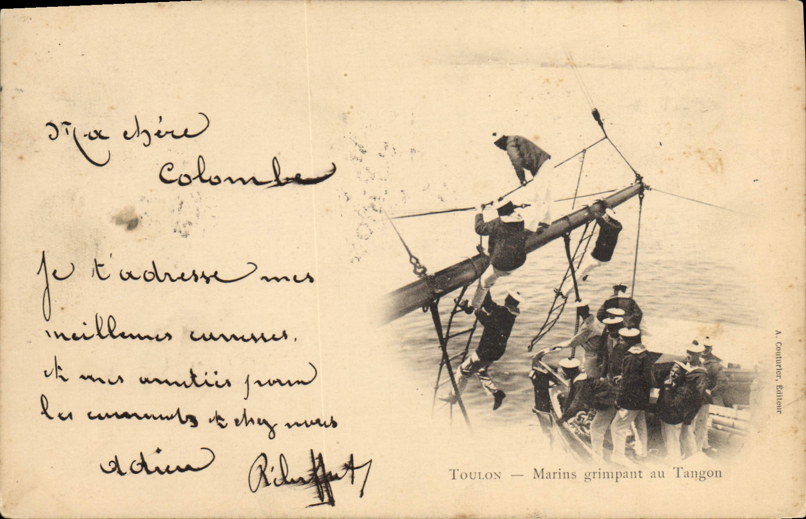 Toulon — Marins grimpant au Tangon — A. Coulauter, Éditeur