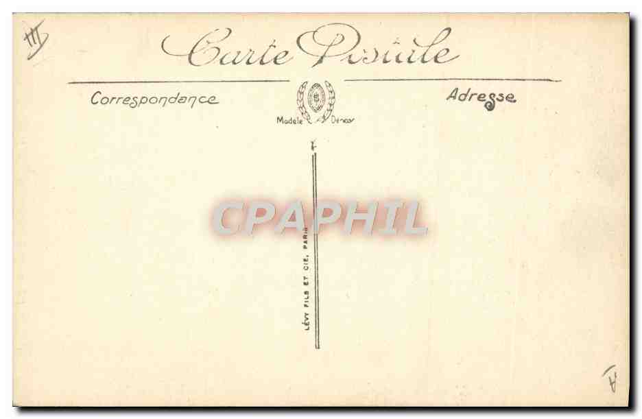 CPA Bateau de guerre Mouillage d'un navire de guerre — Verso