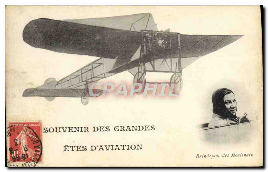 CPA Avion Aviation Grandes fetes d'aviation Brindejonc des Moulinais 