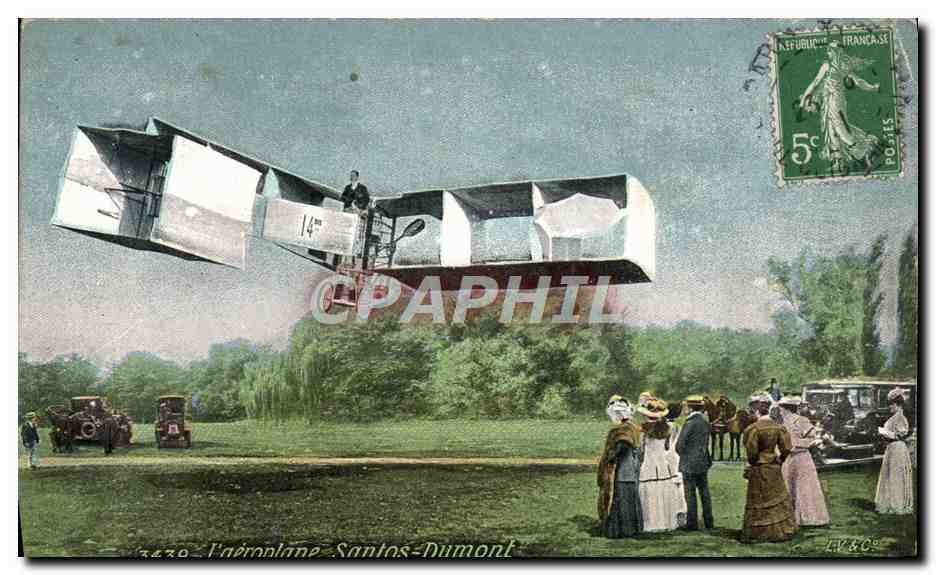 CPA Avion Aviation Aeroplane Santos Dumont 