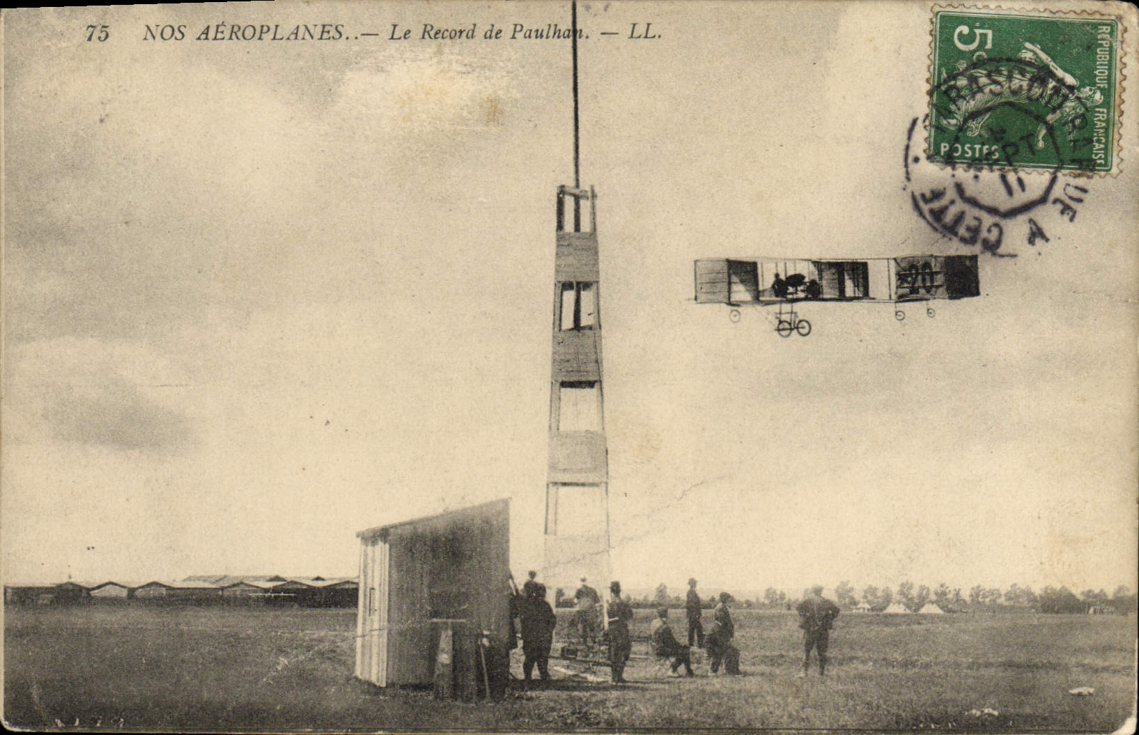 CPA Avion Aviation Le record de Paulhan 