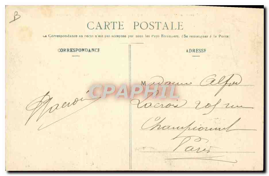 CPA Avion Aviation Aeroplane Farman au camp de Chalons En plein vol dans un virage  — Rückseite