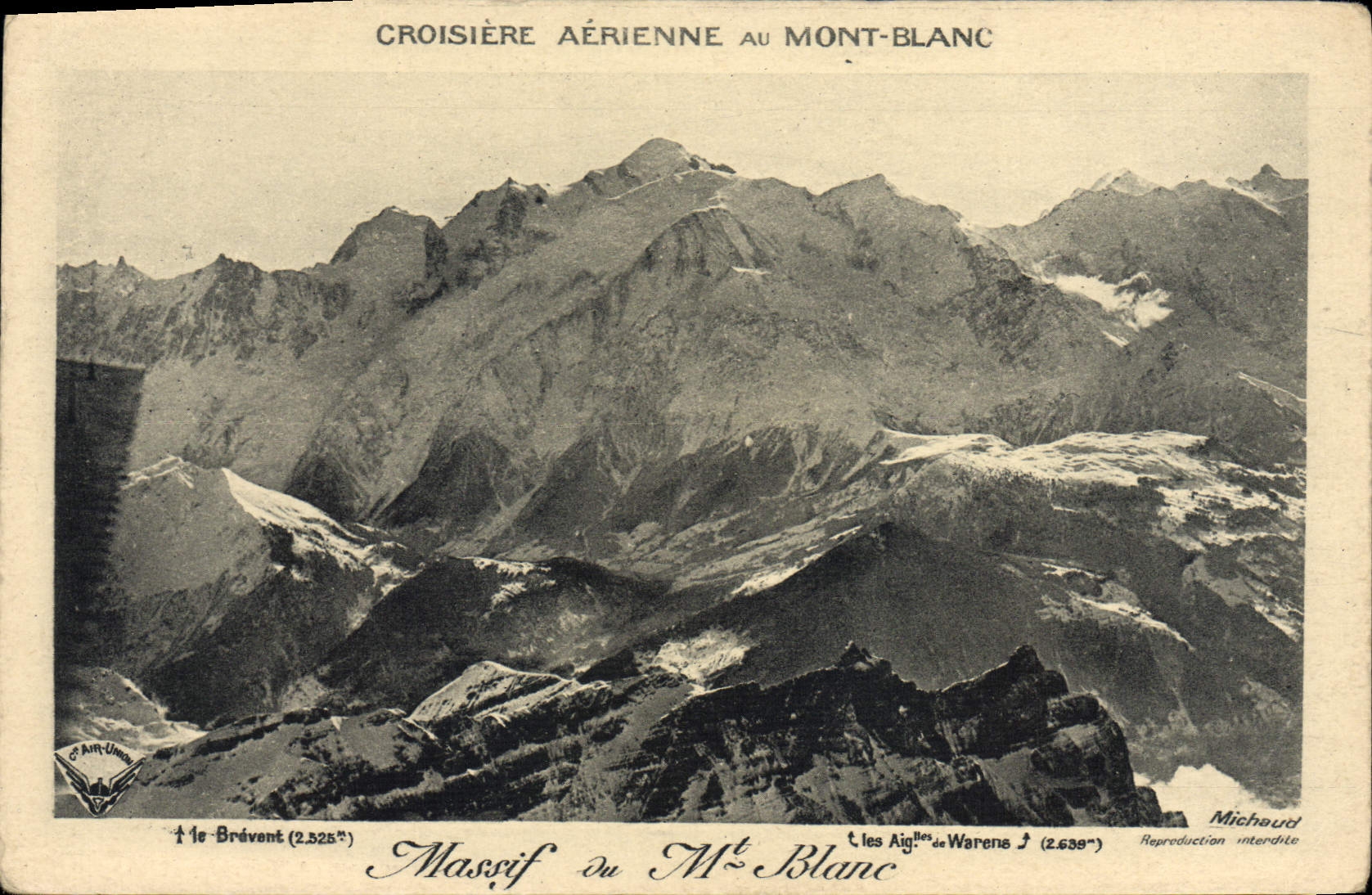 CPA Avion Aviation Croisiere Aerienne du Mont Blanc 