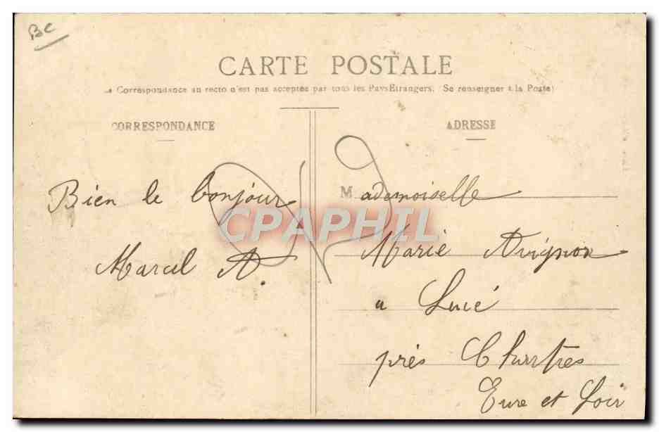 CPA Avion Aviation Aeroplane Farman au camp de Chalons En plein vol a 60 kilometres a l'heure  — Rückseite