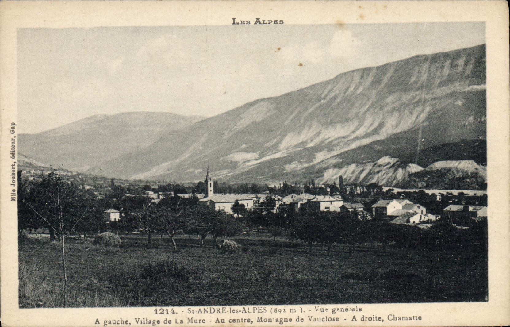 St-André-les-Alpes (892 m) — General view — Mile Joubert, publisher, Gap, n° 1214