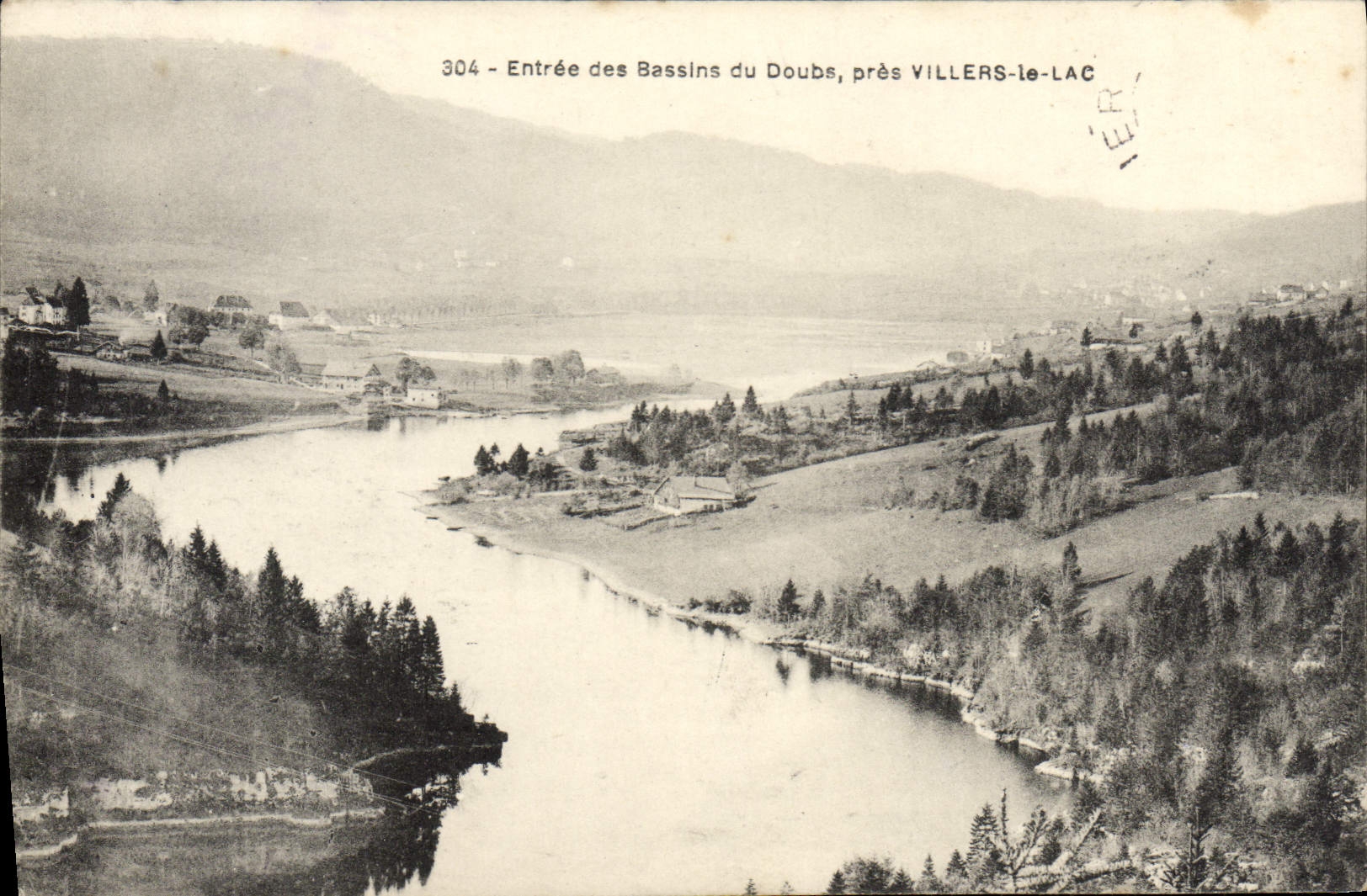 CPA Entree des bassins du Doubs pres Villers le Lac 