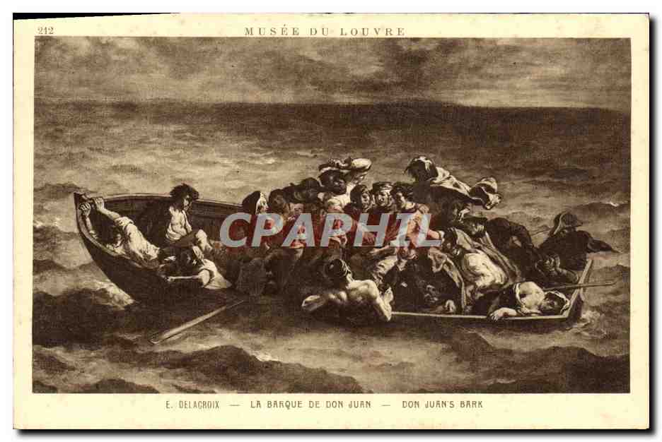 CPA Delacroix La barque de Don Juan Paris Musee du Louvre