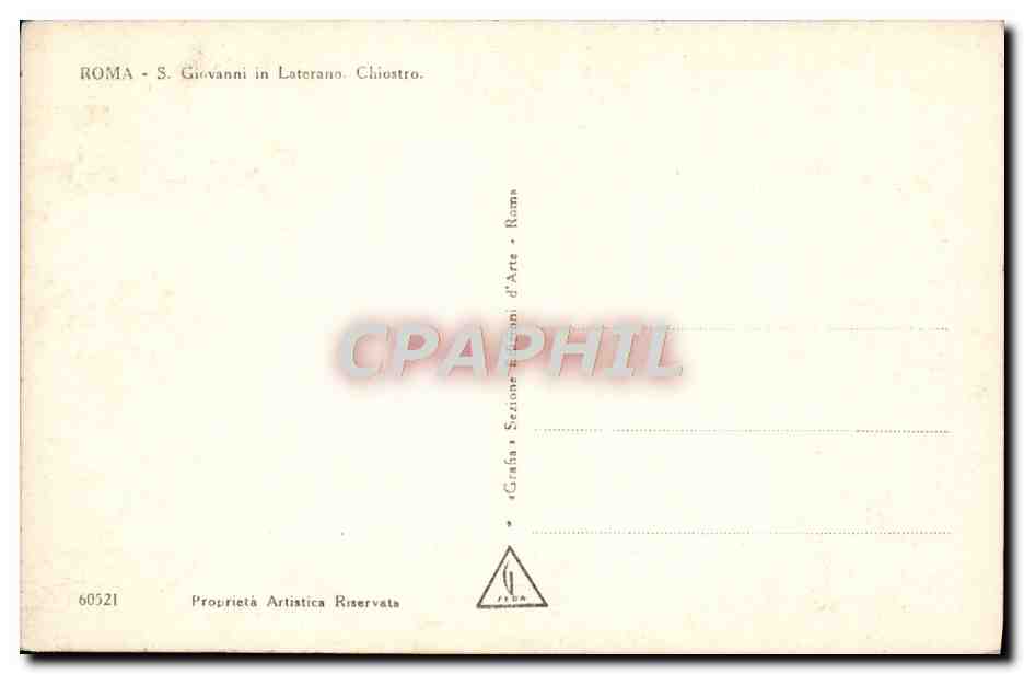 CPA Roma S Giovanni in Laterano Chiostro — Rückseite