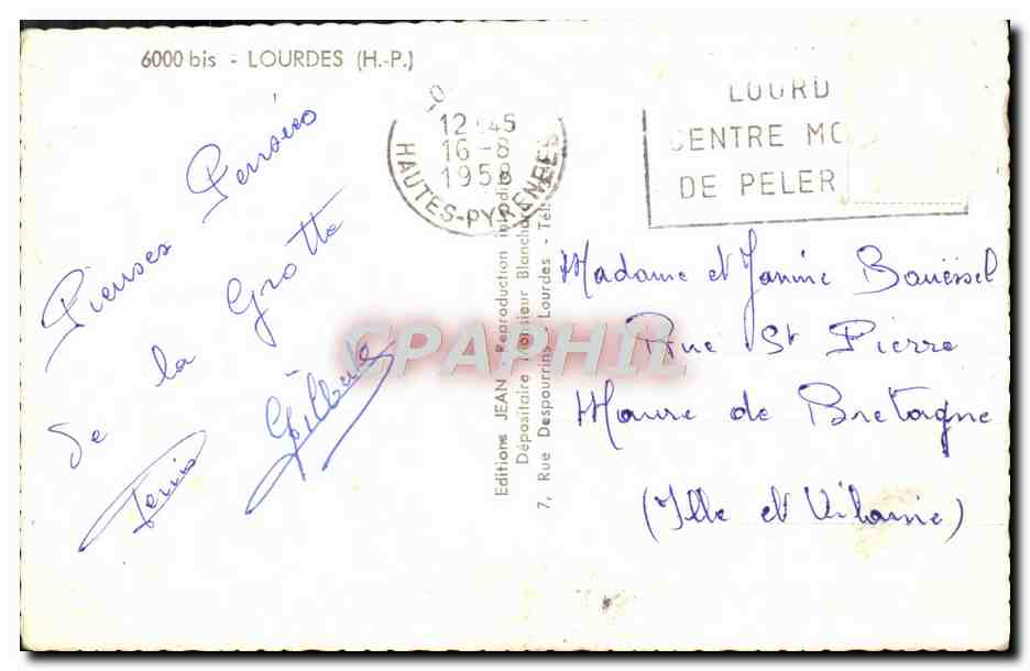 CPM Lourdes — Verso