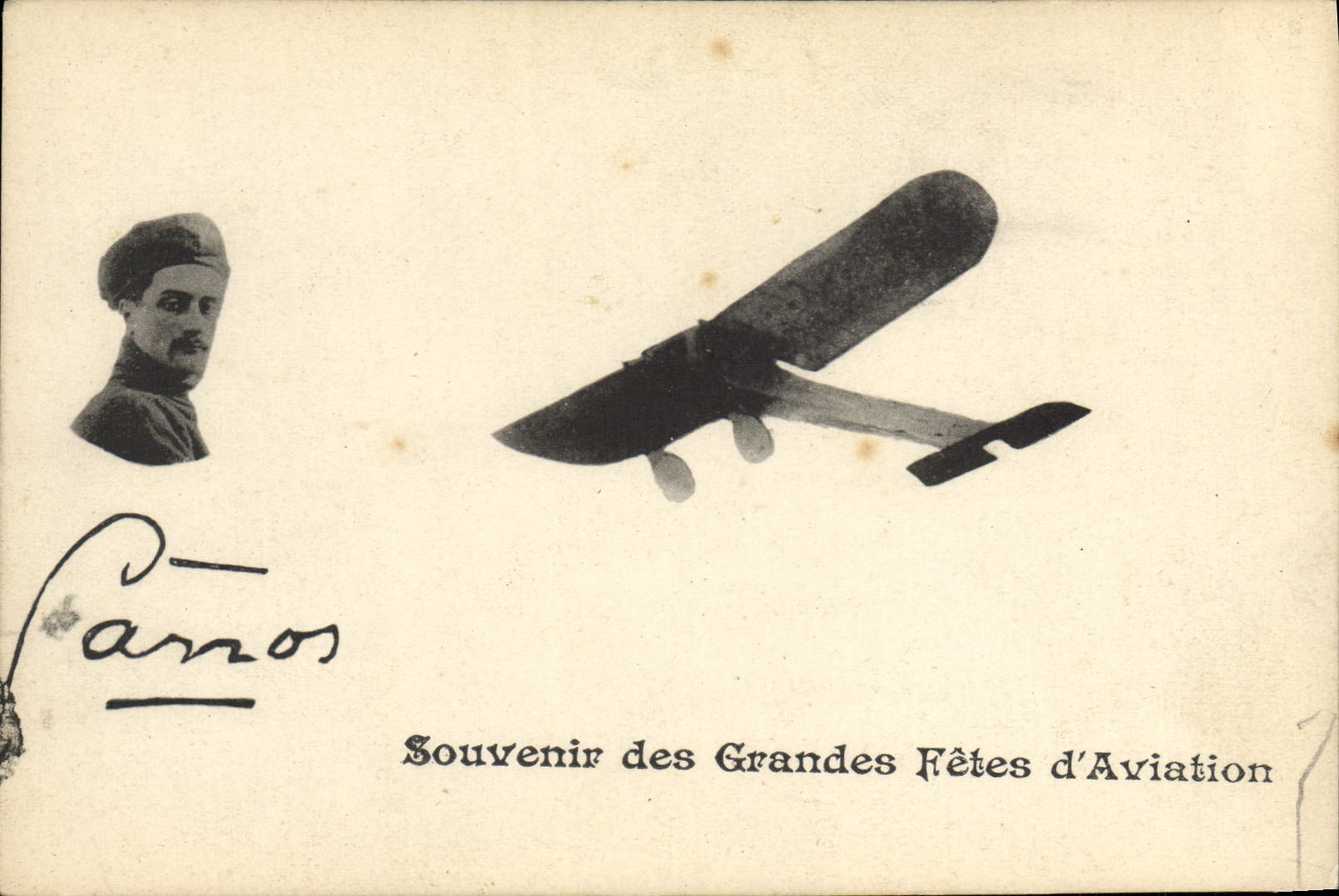 CPA Avion Aviation Grandes Fetes d'aviation Garros