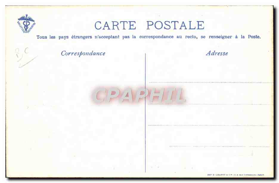 CPA Avion Aviation Biplan Sommer Circuit Europeen Juin Juillet 1911 Kimmerling au depart  — Rückseite