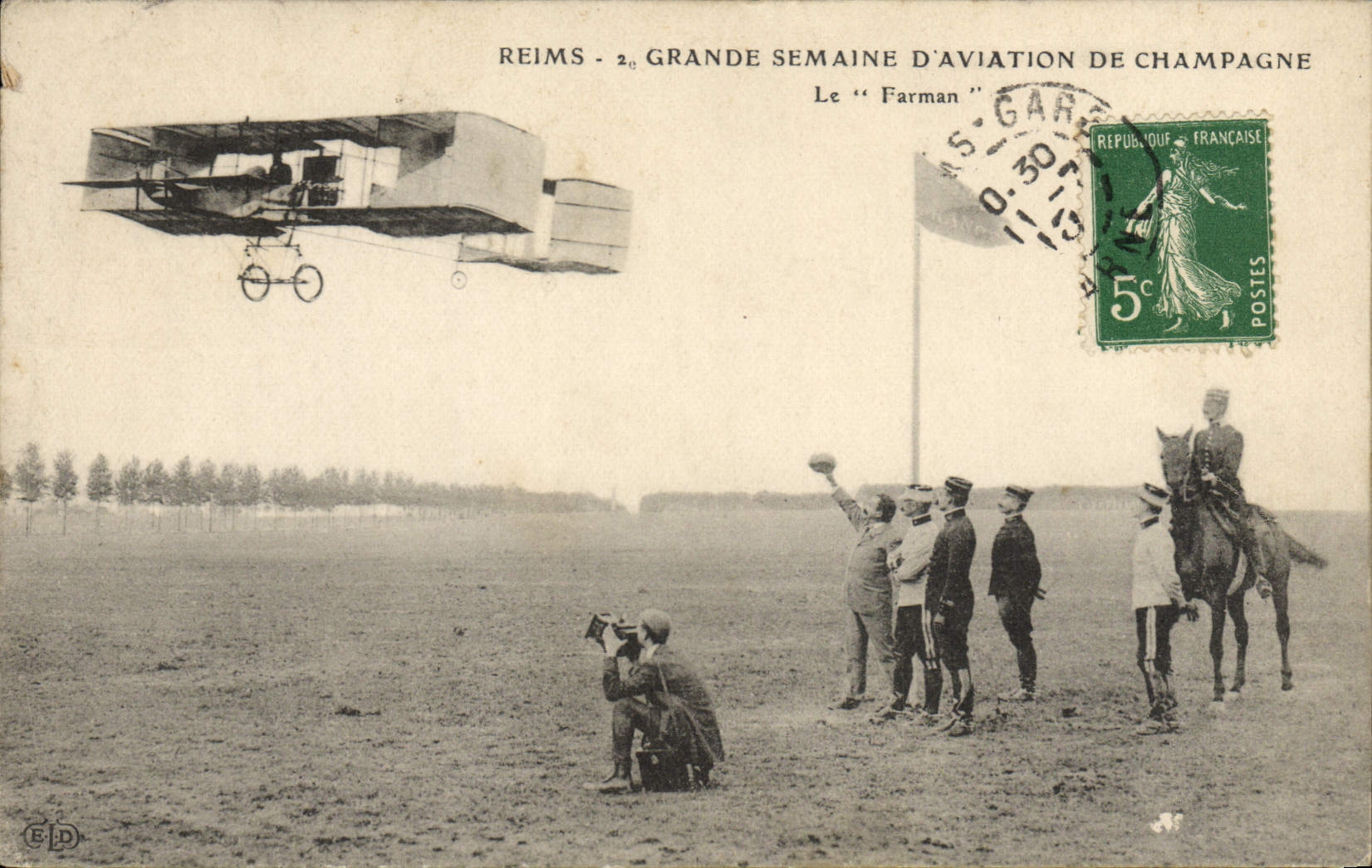 Reims - 2e Grande Semaine d'Aviation de Champagne — Le "Farman"