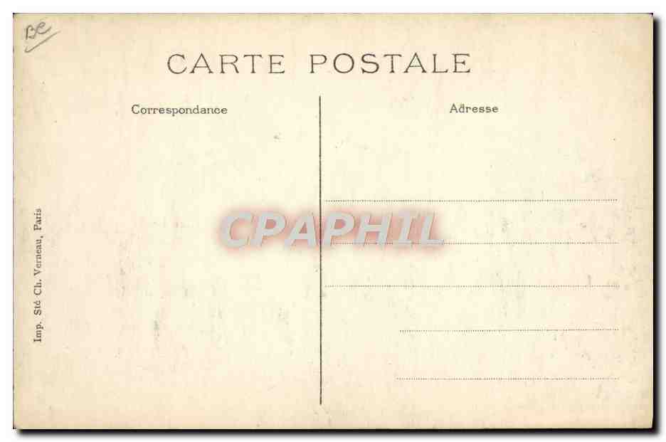CPA Avion Aviation Meeting de Reims Septembre 1913 Remplissage de l'appareil de Brindejonc des Moulinais Automobiline  — Rückseite