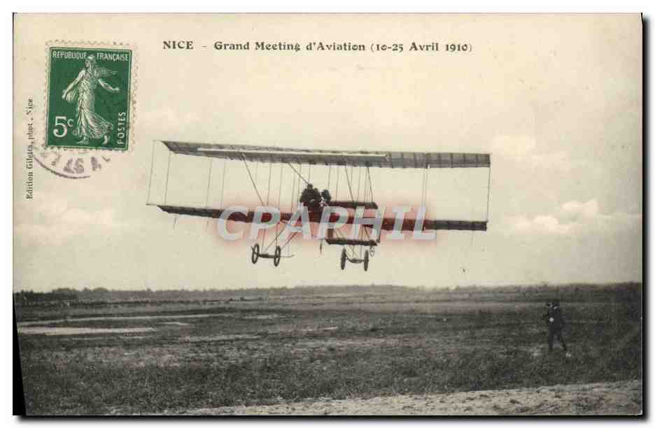 CPA Avion Aviation Grand meeting d'aviation Avril 1910
