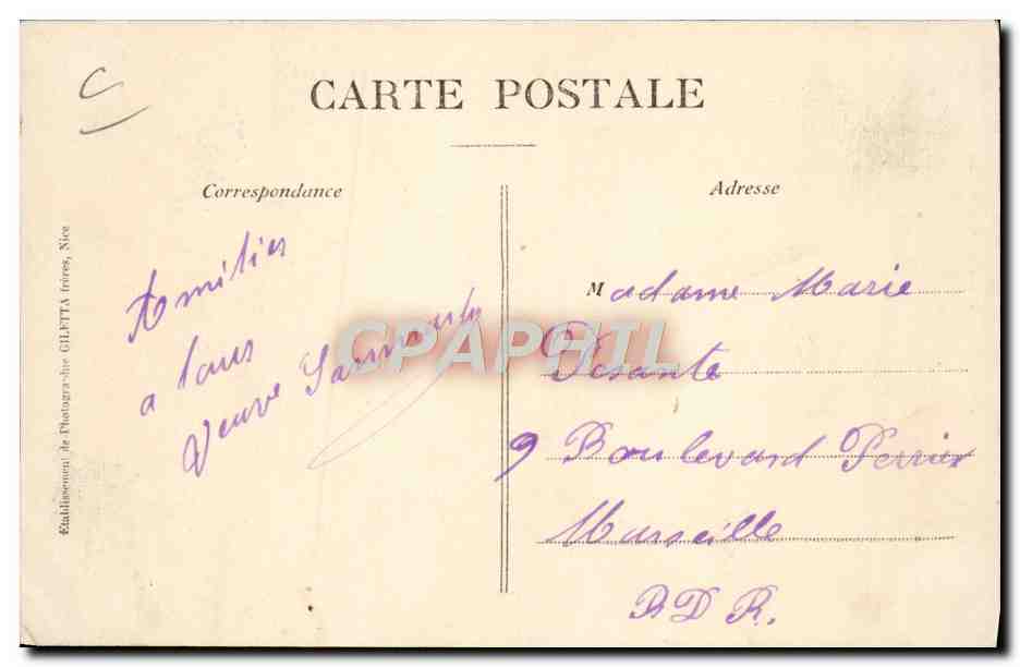 CPA Avion Aviation Grand meeting d'aviation Avril 1910 — Rückseite