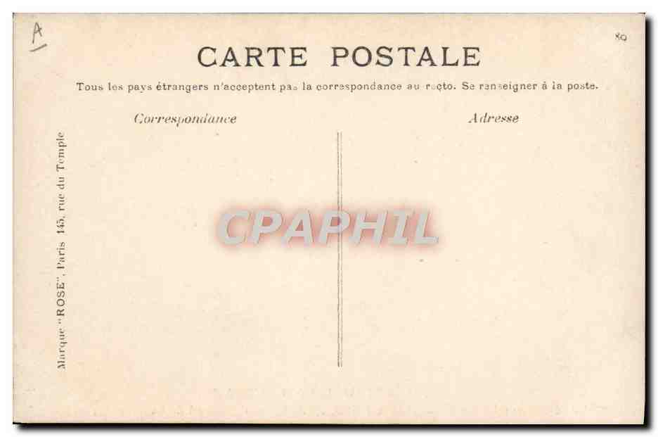 CPA Avion Aviation Latham sur biplan Antoinette a Reims 27 aout 1909  — Rückseite
