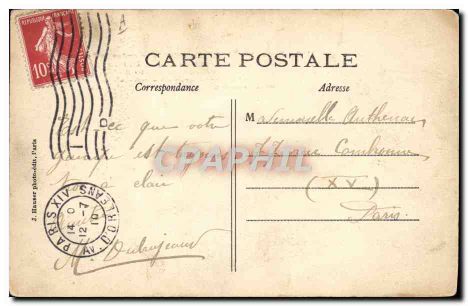 CPA Avion Aviation Louis Bleriot franchit le premier la Manche  — Rückseite