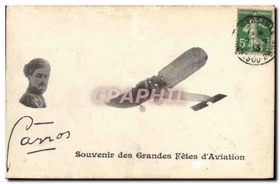 CPA Avion Aviation Grandes Fetes d'aviation Garros