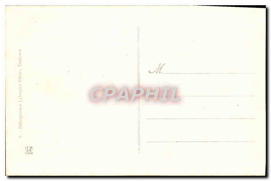 Caüterets - Vue générale sur la ville et vallée de Lutour — (40) — Hâligravure Labouche Frères, Toulouse — Rückseite