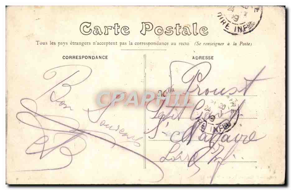 CPA Nantes La prefecture  — Verso