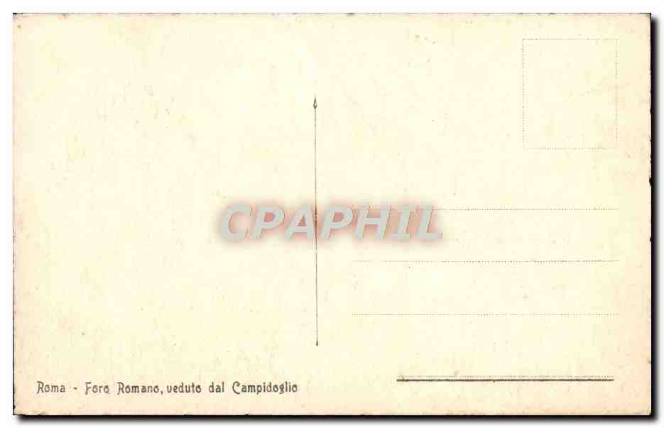 CPA Roma Foro Romano veduto dal Campidoglio — Rückseite
