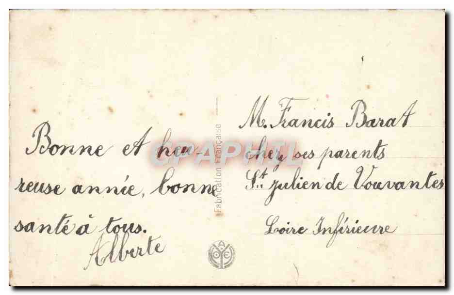 CPA Fantaisie Fleurs — Verso