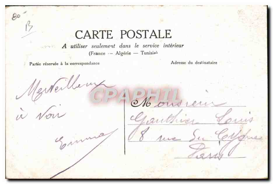CPA Avion Aviation Garros sur monoplan Bleriot — Rückseite