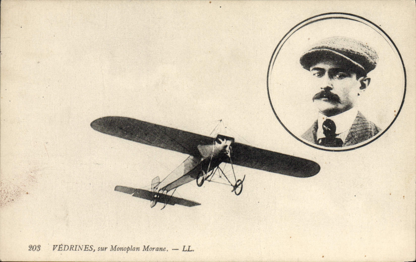 CPA Avion Aviation Vedrines sur monoplan Morane 