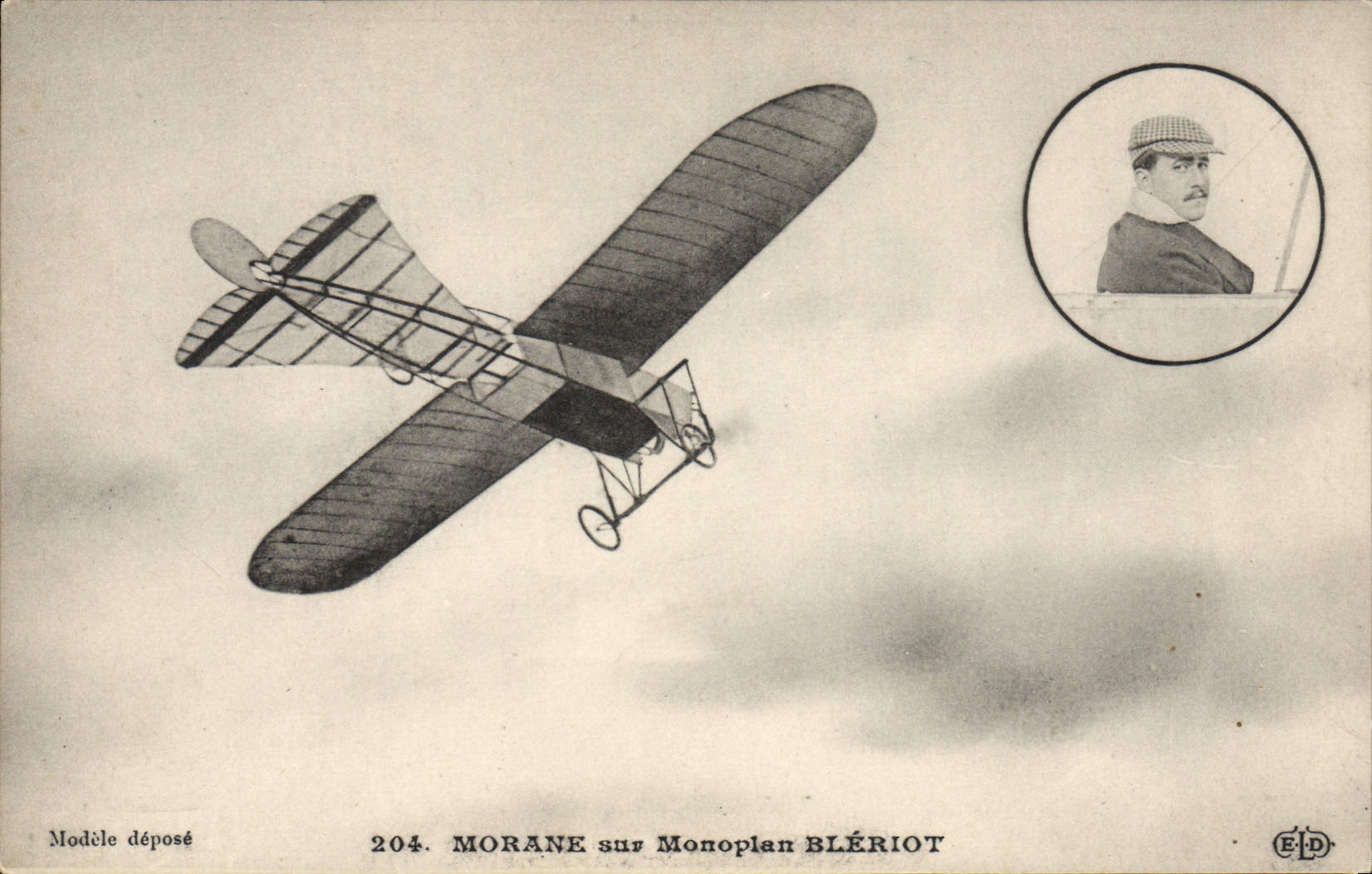 CPA Avion Aviation Morane sur monoplan Bleriot 