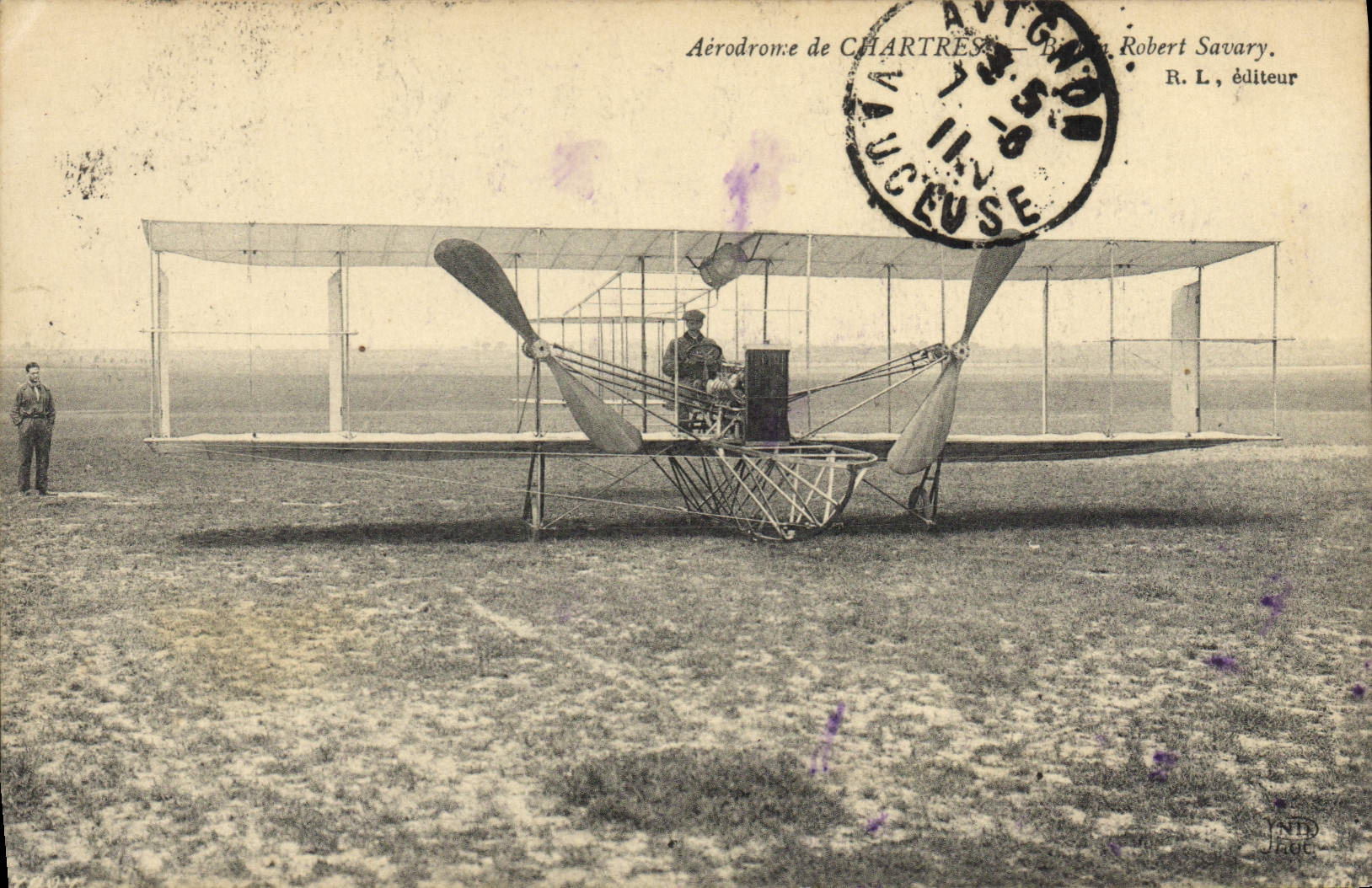 Aérodrome de Chartres — Avion Robert Savary — R. L., éditeur