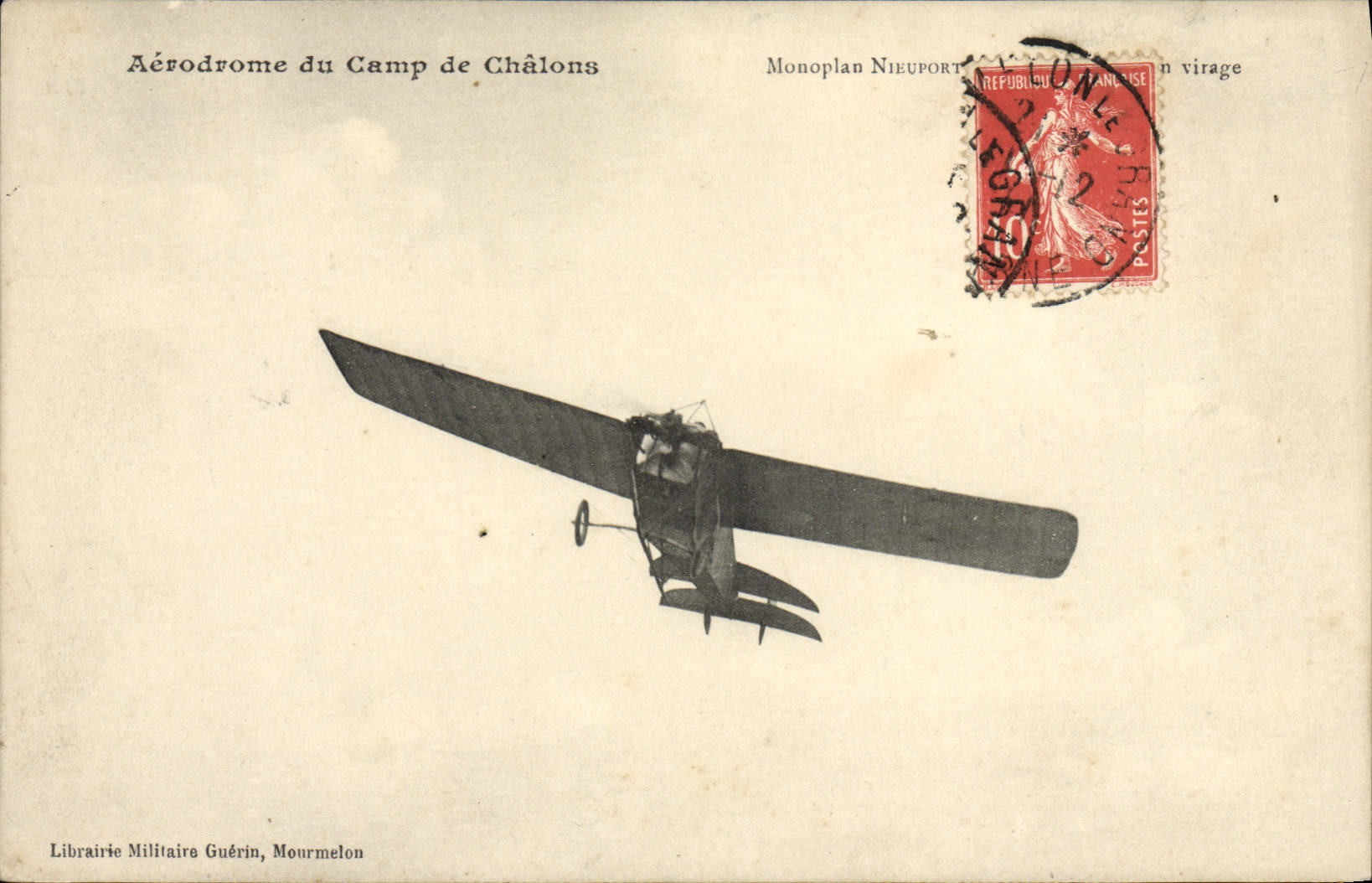 CPA Avion Aviation Aerodrome du camp de Chalons Monoplan Nieuport
