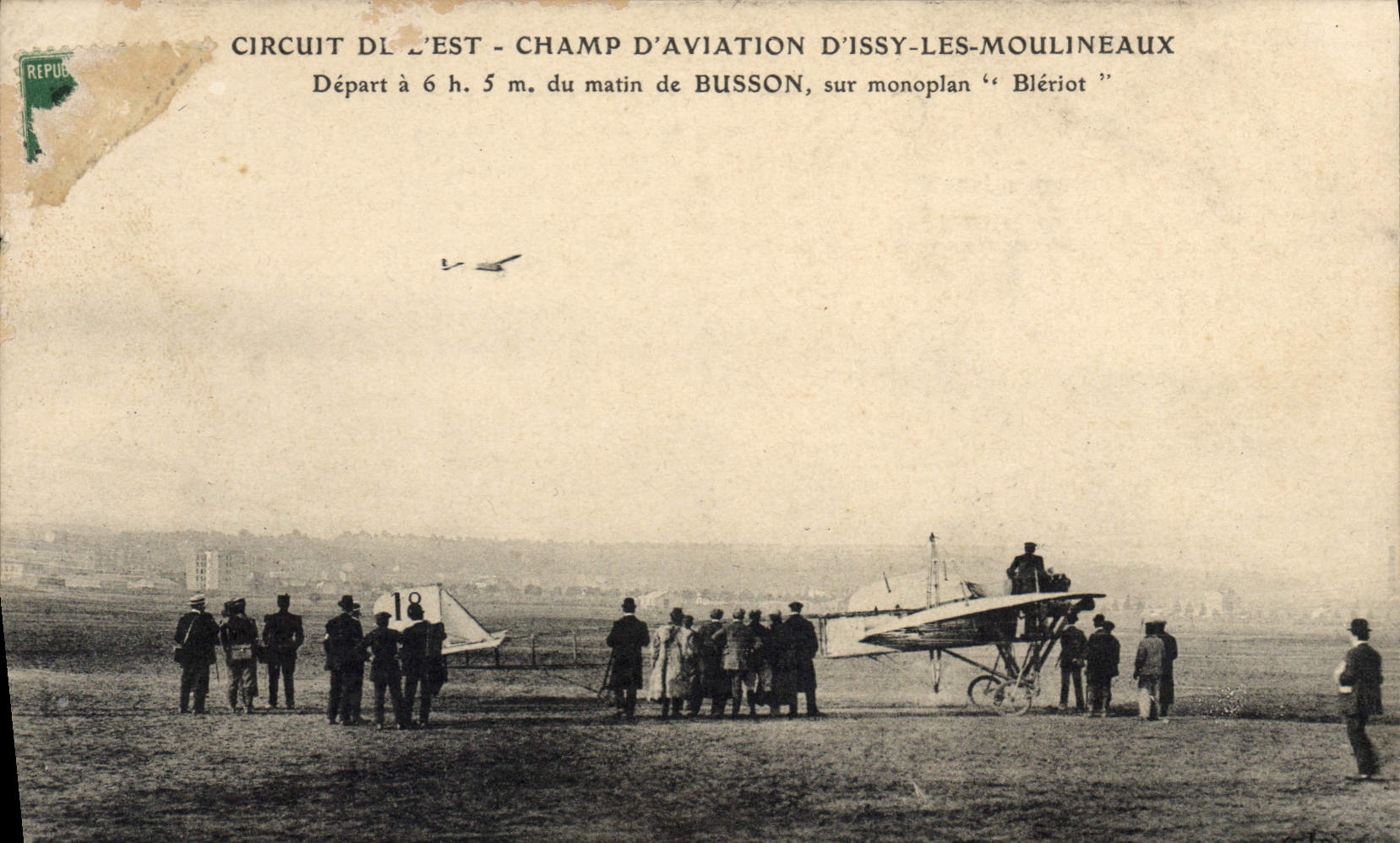 CPA Avion Aviation Circuit de l'Est Champ d'aviation d'Issy les Moulineaux Busson Monoplan Bleriot 