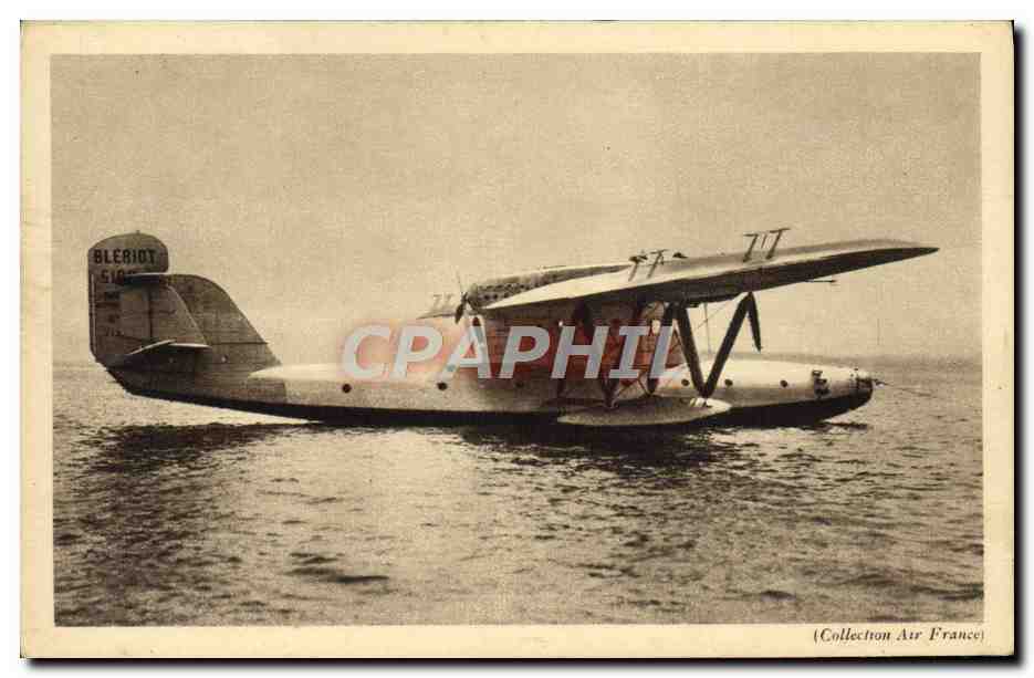 CPA Avion Aviation Hydravion Bleriot Zapatta Santos Dumont Ligne France Amerique du Sud 