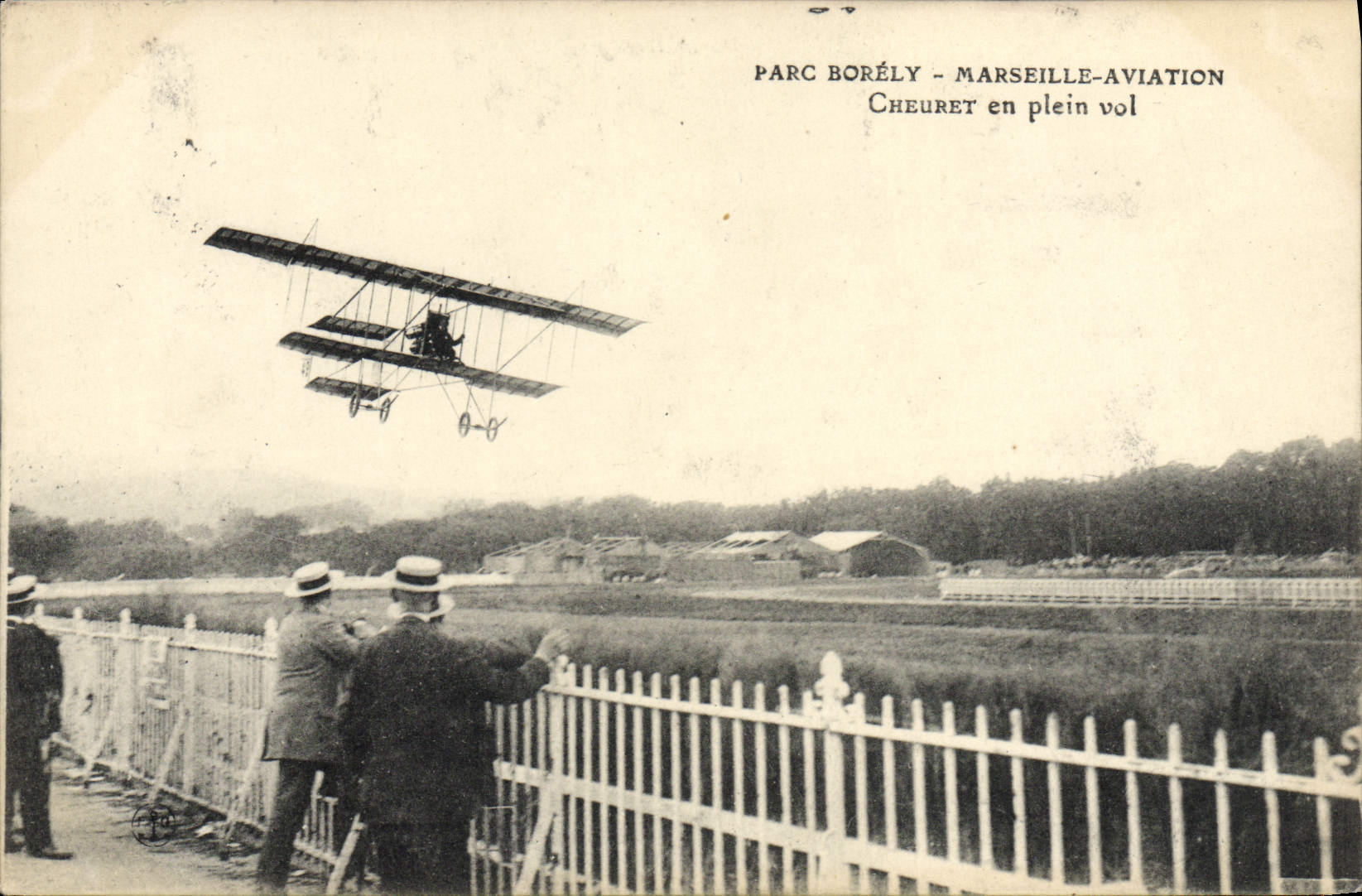 CPA Avion Aviation Parc Borely Marseille Aviation Cheuret en plein vol 