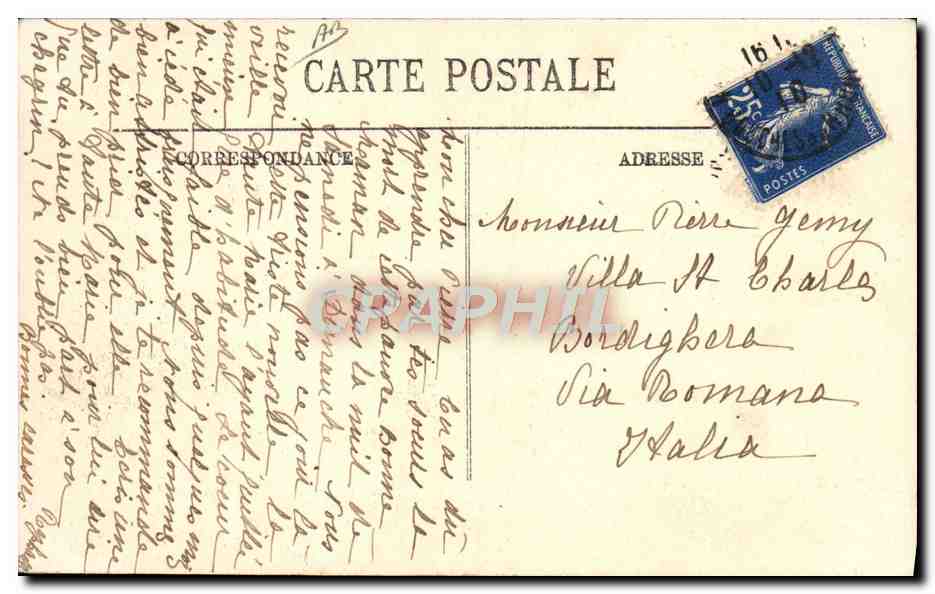CPA Avion Aviation De Baeder sur biplan Breguet  — Rückseite