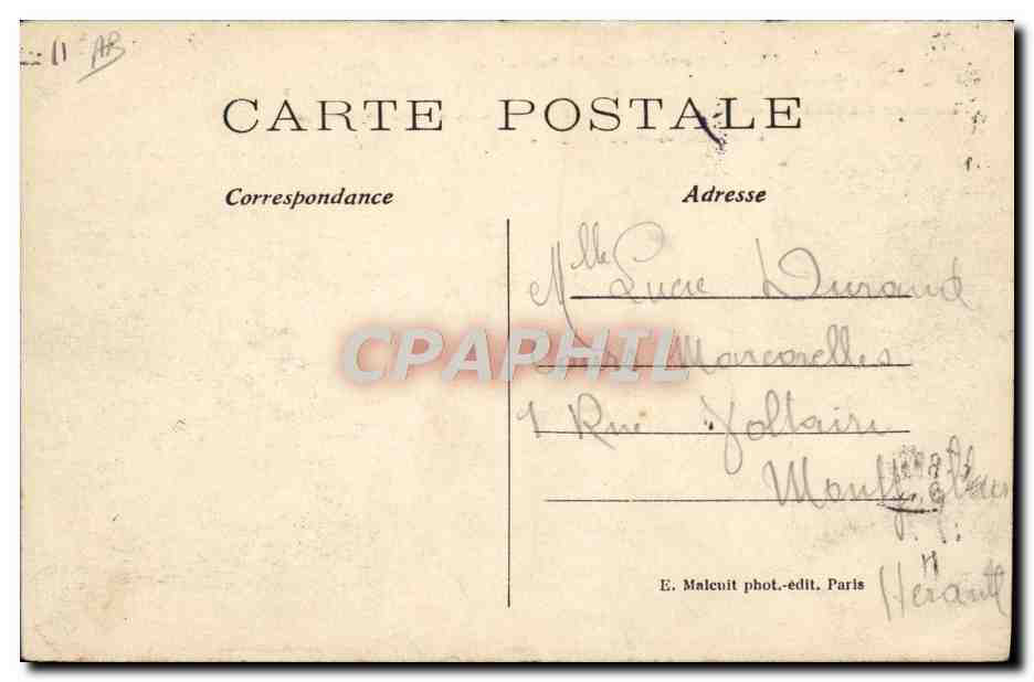 CPA Avion Aviation Bords de la Seine Le pont de Sevres Boulogne St Cloud et le Mont Valerien Aviateur Chavez Bleriot — Rückseite