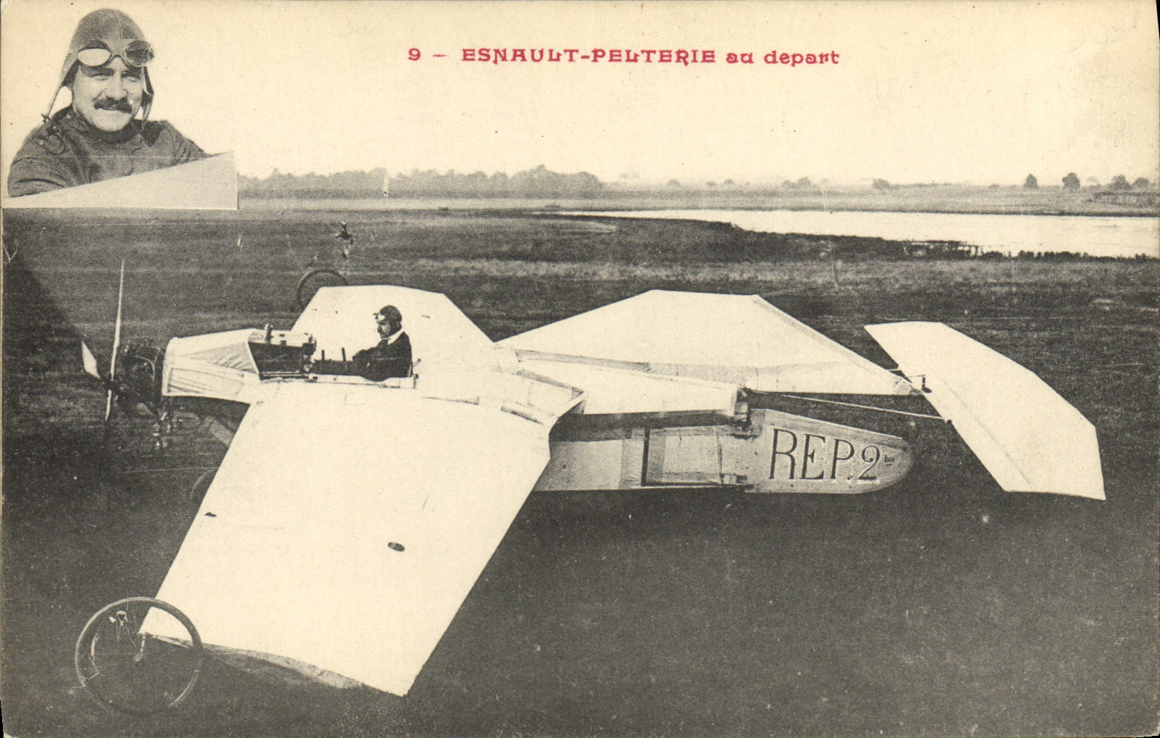 CPA Avion Aviation Esnault Pelterie au depart 
