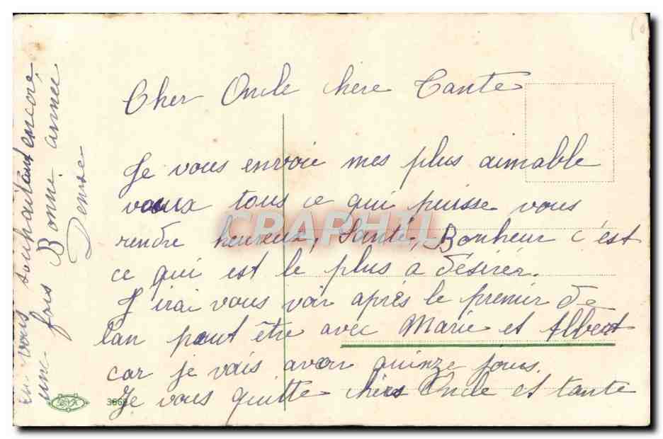 CPA Fantaisie Fleurs — Verso