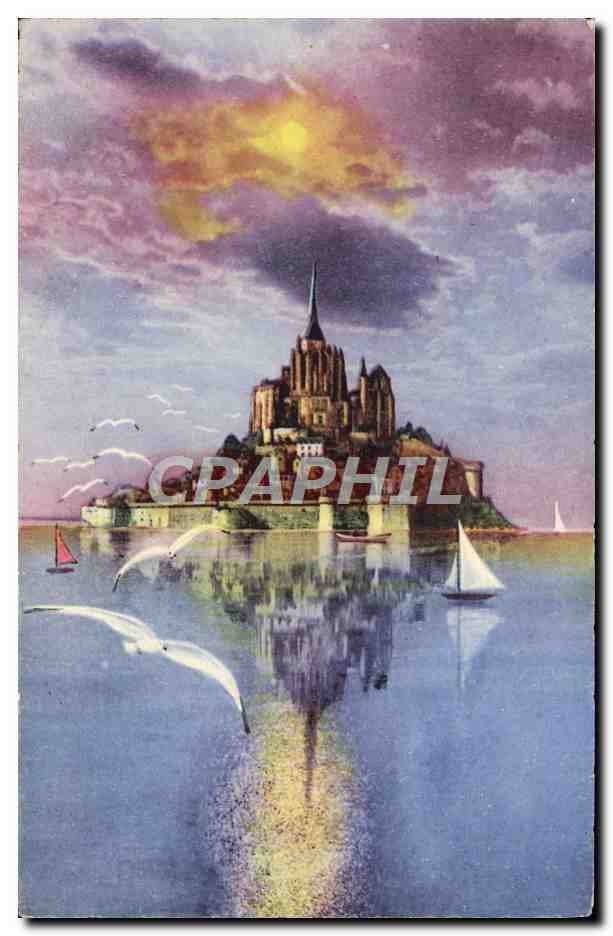 Mont-Saint-Michel — vue du rempart — Édition A. la Porte du Mont-Saint-Michel, n° 206 - Anverso