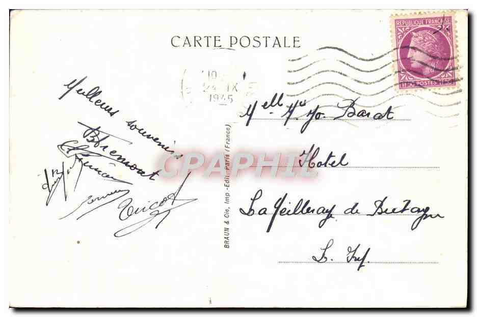 CPA Parc Du Chateau De Chantilly Eros Et L'Ile D'Amour — Verso
