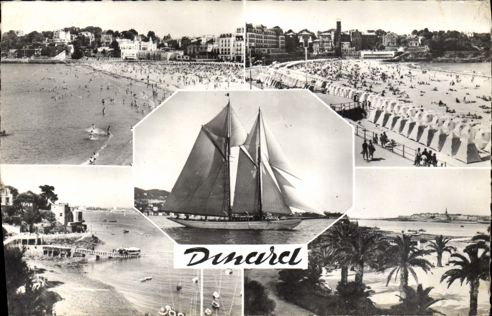 Dinard — vue panoramique de la plage et du port — Éd. Photo